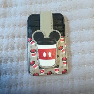 Disney Mickey Mouse Coffee Cup Card Holder - Black, Cream, and Red